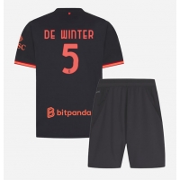 AC Milan Koni De Winter #5 Tredje Tröja Barn 2026-27 Kortärmad (+ Korta byxor)